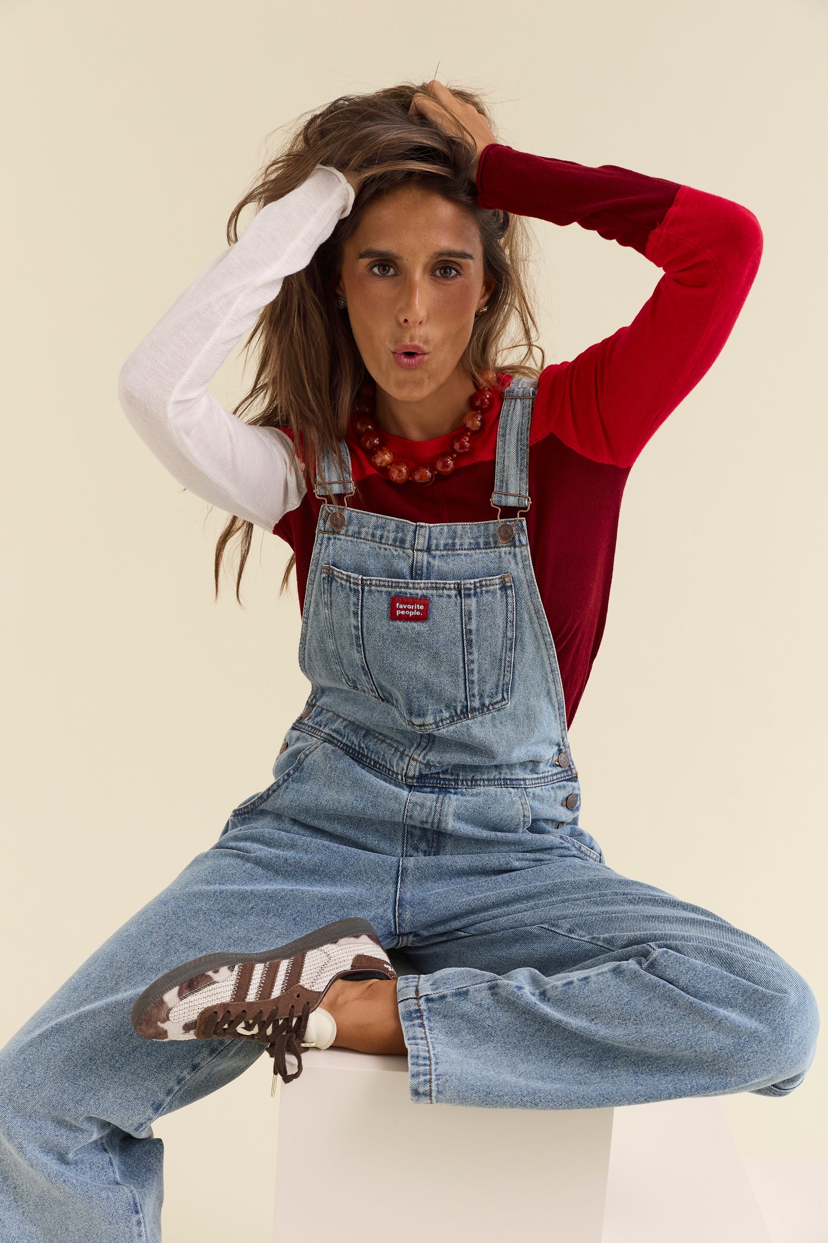 Old Bike Overalls Woman