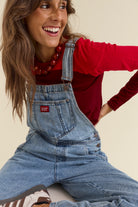 Old Bike Overalls Woman