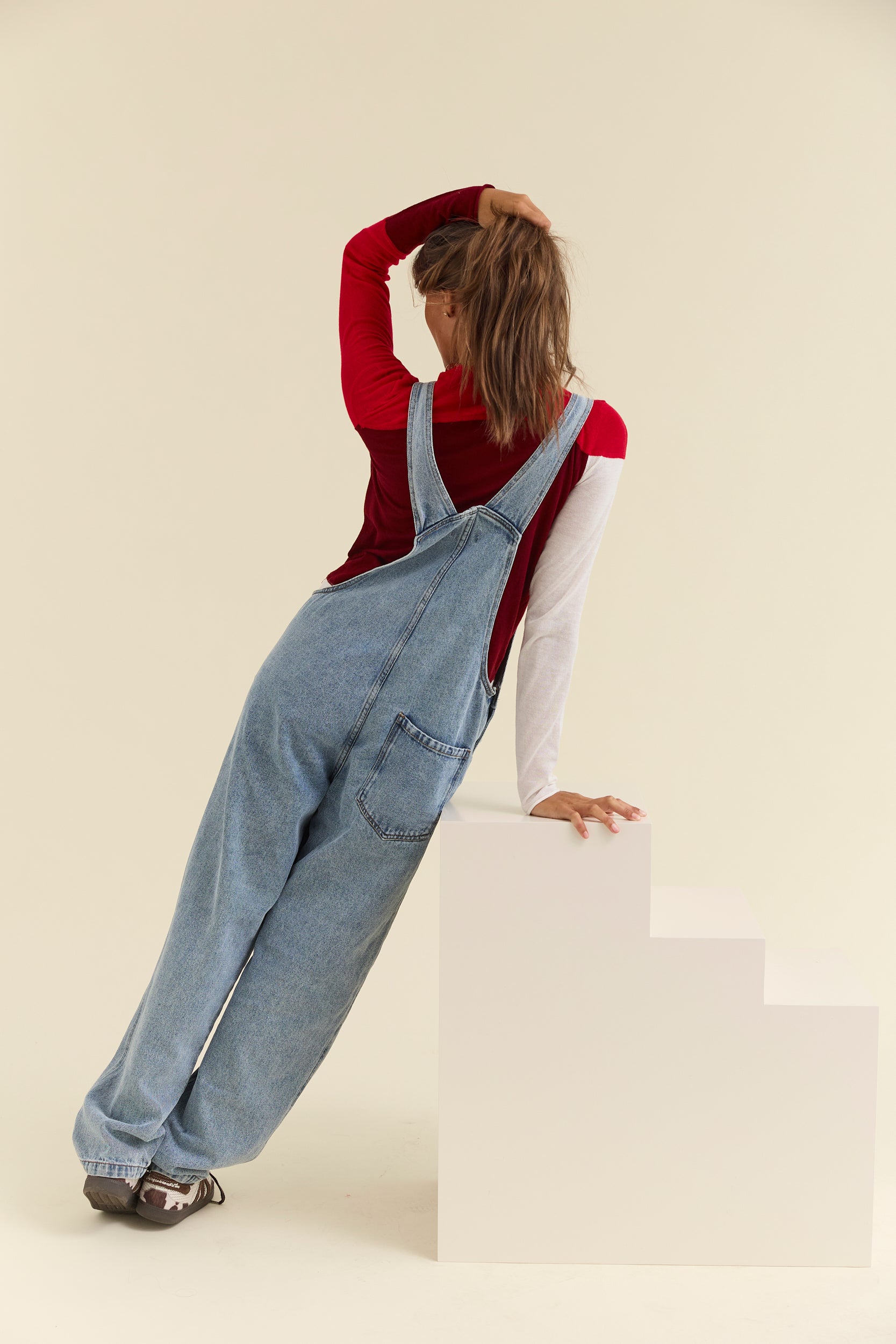 Old Bike Overalls Woman