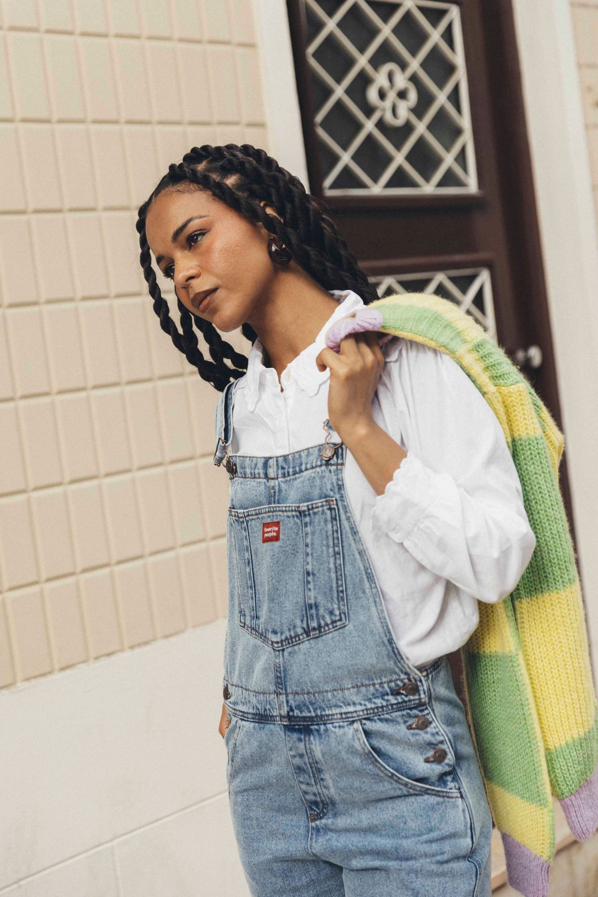 Old Bike Overalls Woman